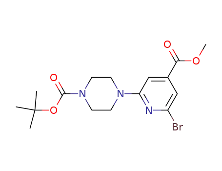4-(6-bromo-4-methoxycarbonylpyridin-2-yl)piperazine-1-carboxylic acid tert-butyl ester