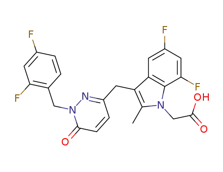 2-(3-((1-(2,4-difluorobenzyl)-6-oxo-1,6-dihydropyridazin-3-yl)methyl)-5,7-difluoro-2-methyl-1H-indol-1-yl)acetic acid