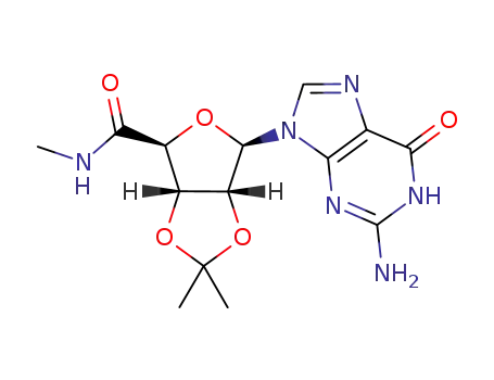 Molecular Structure of 565237-17-4 (2',3'-O-isopropylideneguanosine-5'-N-methylcarboxamide)