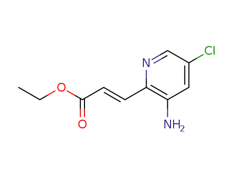 Molecular Structure of 959616-22-9 (ethyl (E)-3-(3-amino-5-chloropyridin-2-yl)prop-2-enoate)