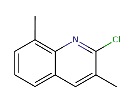 Molecular Structure of 108097-04-7 (2-CHLORO-3,8-DIMETHYLQUINOLINE)