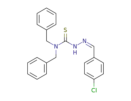 2-[(Z)-(4-chlorophenyl)methylidene]-N,N-bis(phenylmethyl)hydrazine-1-carbothioamide