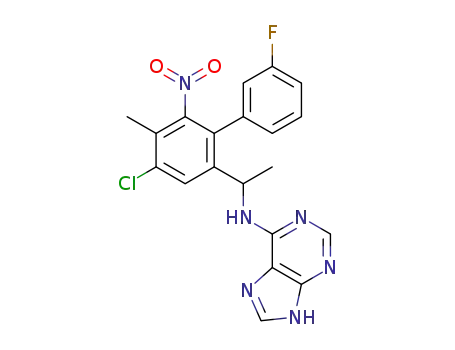 N-[1-(4-chloro-3'-fluoro-5-methyl-6-nitrobiphenyl-2-yl)ethyl]-9H-purin-6-amine