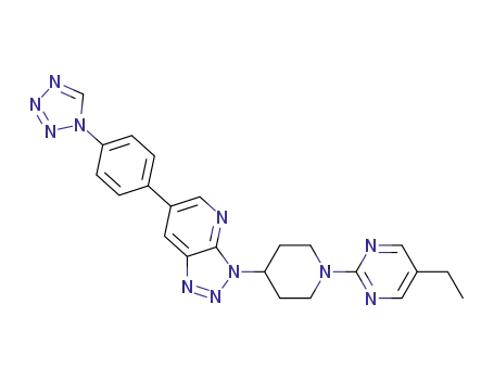 6-(4-(1H-tetrazol-1-yl)phenyl)-3-(1-(5-ethylpyrimidin-2-yl)piperidin-4-yl)-3H-[1,2,3]triazolo[4,5-b]pyridine