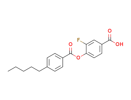 Molecular Structure of 1227870-22-5 (4-(4-pentylbenzoyloxy)-3-fluorobenzoic acid)