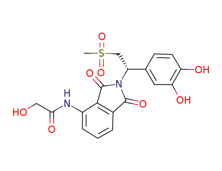 (S)-N-{2-[1-(3,4-dihydroxy-phenyl)-2-methanesulfonyl-ethyl]-1,3-dioxo-2,3-dihydro-1H-isoindol-4-yl}-2-hydroxy-acetamide