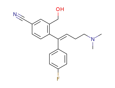 Molecular Structure of 1370643-23-4 (4-(E)-4-(dimethylamino)-1-(4-fluorophenyl)but-1-enyl-3-(hydroxymethyl)benzonitrile)
