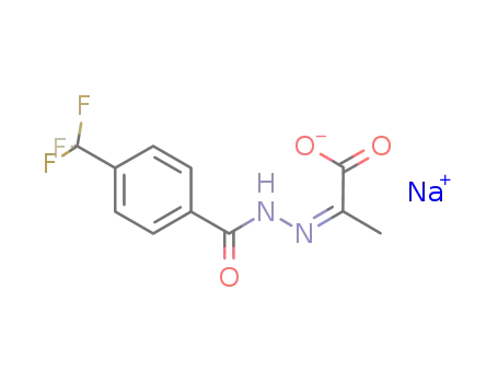 sodium 2-[(4-triflouromethyl-benzoyl)-hydrazono]-propionate