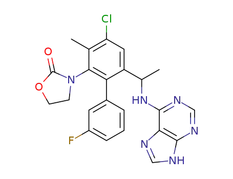 3-{4-Chloro-3'-fluoro-3-methyl-6-[1-(9H-purin-6-ylamino)ethyl]biphenyl-2-yl}-1,3-oxazolidin-2-one