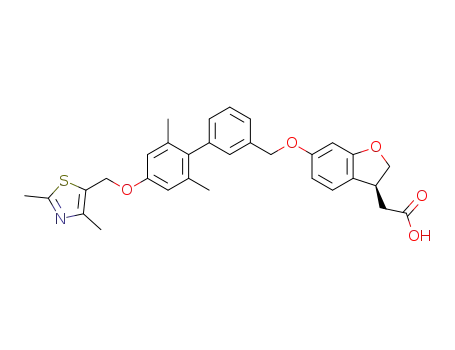 [(3S)-6-({4'-[(2,4-dimethyl-1,3-thiazol-5-yl)methoxy]-2',6'-dimethylbiphenyl-3-yl}methoxy)-2,3-dihydro-1-benzofuran-3-yl]acetic acid