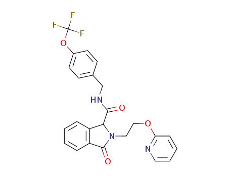 3-oxo-2-(2-(pyridin-2-yloxy)ethyl)-N-(4-(trifluoromethoxy)benzyl)isoindoline-1-carboxamide