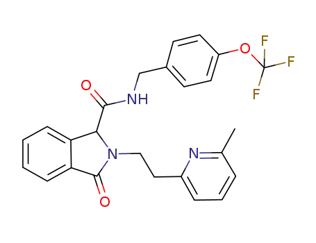 2-(2-(6-methylpyridin-2-yl)ethyl)-3-oxo-N-(4-(trifluoromethoxy)benzyl)isoindoline-1-carboxamide