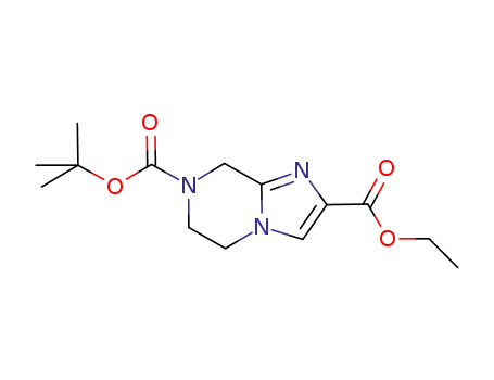 Molecular Structure of 1053656-22-6 (7-tert-butyl 2-ethyl 5,6-dihydroimidazo[1,2-a]pyrazine-2,7(8H)-dicarboxylate)