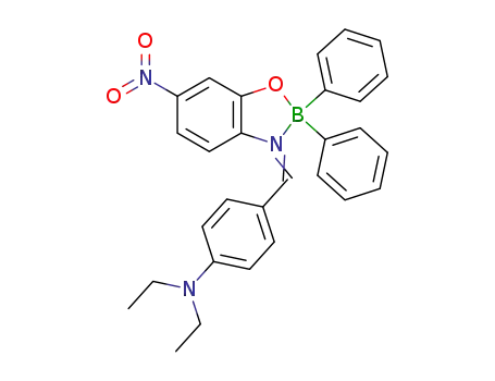 N,N-diethyl-4-((2,2-diphenyl-6-nitrobenzo[d][1,3,2]oxazaborol-3(2H)-ylidene)methyl) benzenamine