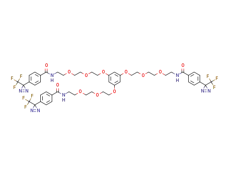 N,N',N''-(2,2',2''-(2,2',2''-(2,2',2''-(benzene-1,3,5-triyltris(oxy))tris(ethane-2,1-diyl))tris(oxy)tris(ethane-2,1-diyl))tris(oxy)tris(ethane-2,1-diyl))tris(4-(3-(trifluoromethyl)-3H-diazirin-3-yl)benzamide)