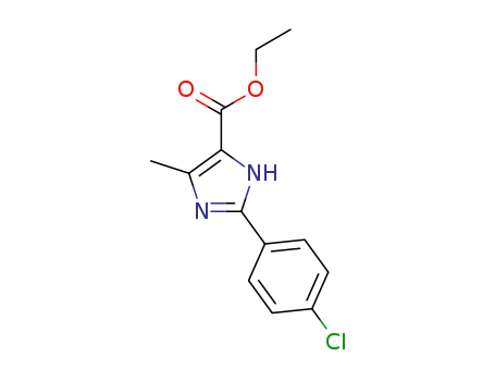 Molecular Structure of 187999-47-9 (2-(4-CHLOROPHENYL)-5-METHYL-3H-IMIDAZOLE-4-CARBOXYLIC ACID ETHYL ESTER)