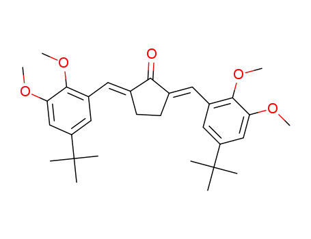Molecular Structure of 1442465-80-6 ((2E,5E)-2,5-bis(5-tert-butyl-2,3-dimethoxybenzylidene)cyclopentanone)