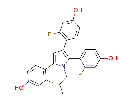 C<sub>25</sub>H<sub>20</sub>F<sub>3</sub>NO<sub>3</sub>