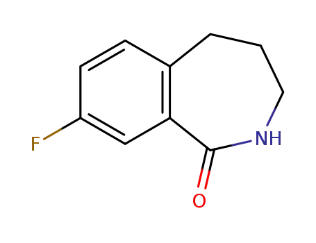 Molecular Structure of 1017789-58-0 (8-fluoro-2,3,4,5-tetrahydro-benzo[c]azepin-1-one)
