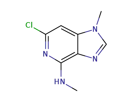 Molecular Structure of 887147-21-9 (4-methylamino-6-chloro-1-methyl-1H-imidazo[4,5-c]pyridine)