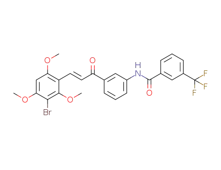 N-(3-((E)-3-(3-bromo-2,4,6-trimethoxyphenyl)acryloyl)phenyl)-3-trifluorobenzamide