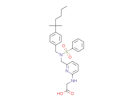 (6-{(benzenesulfonyl)[4-(1,1-dimethylpentyl)benzyl]aminomethyl}pyridin-2-ylamino)-acetic acid