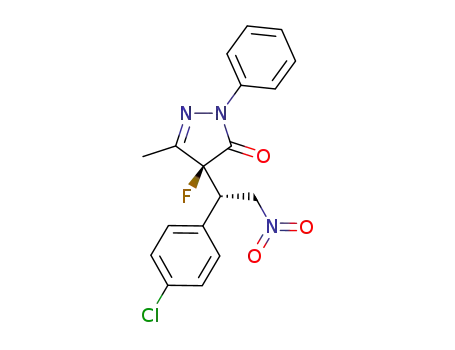 4-(1-(4-chlorophenyl)-2-nitroethyl)-4-fluoro-3-methyl-1-phenyl-1H-pyrazol-5(4H)-one