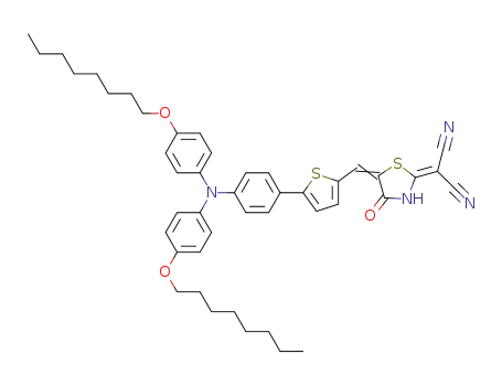 2-(5-((5-(4-(bis(4-(octyloxy)phenyl)amino)phenyl)thiophen-2-yl)methylene)-4-oxothiazolidin-2-ylidene)malononitrile