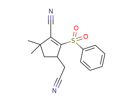 3-(cyanomethyl)-5,5-dimethyl-2-(phenylsulfonyl)cyclopent-1-enecarbonitrile