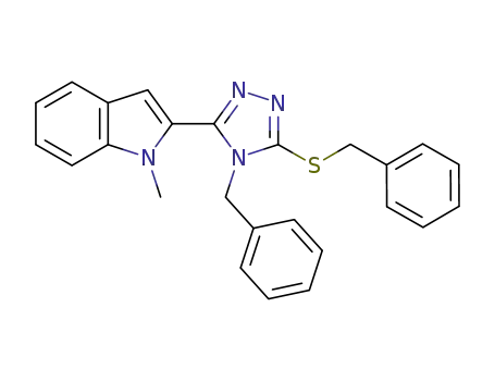 2-{4-[benzyl-5-(benzylthio)]-4H-1,2,4-triazole-3-yl}-1-methyl-1H-indole