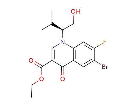 6-BroMo-1,4-dihydro-7-fluoro-1-[(1S)-1-(hydroxyMethyl)-2-Methylpropyl]-4-oxo-3-quinolinecarboxylic Acid Ethyl Ester