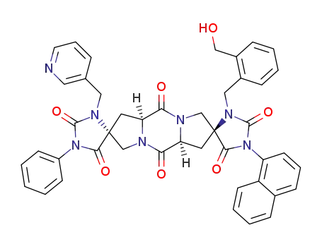 (3'S,4S,5'R,9'S)-3-{[2-(hydroxymethyl)phenyl]methyl}-1-(naphthalen-1-yl)-1''-phenyl-3''-(pyridin-3-ylmethyl)dispiro[imidazolidine-4,11'-[1,7]diazatricyclo[7.3.0.0<sup>3,7</sup>]dodecane-5',4''-imidazolidine]-2,2'2'',5,5'',8'-hexone