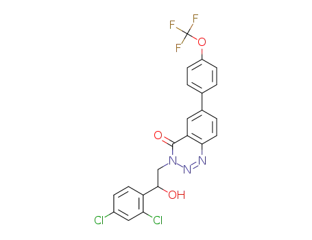 3-(2-(2,4-dichlorophenyl)-2-hydroxyethyl)-6-(4-(trifluoromethoxy)phenyl)benzo[d][1,2,3]triazin-4(3H)-one