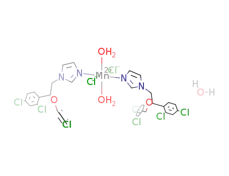Molecular Structure of 1410795-51-5 ([Mn(II)Cl<sub>2</sub>(miconazol)2(water)2]*water)