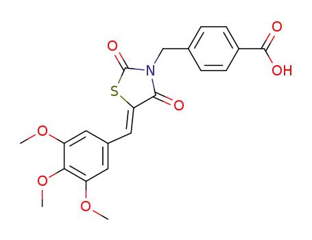 4-[((Z)-5-(3,4,5-trimethoxybenzylidene)-2,4-dioxothiazolidin-3-yl)methyl]benzoic acid