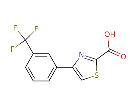 Molecular Structure of 847956-11-0 (4-(3-(trifluoroMethyl)phenyl)thiazole-2-carboxylic acid)