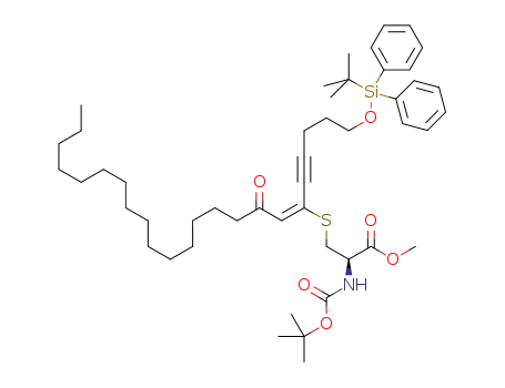 methyl-(2R,6’E)-2-(tert-butoxycarbonylamino)-3-(1’-(tert-butyldiphenylsilyloxy)-8’-oxotricosa-6’-en-4’-yn-6’-ylthio)propanoate