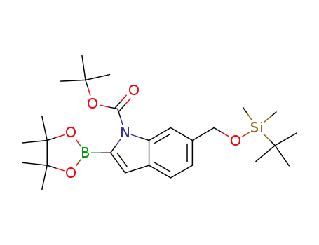 2-[1-(tert-butoxycarbonyl)-6-(tert-butyldimethylsiloxymethyl)indole-2-yl]-4,4,5,5-tetramethyl-[1,3,2]-dioxaborolane