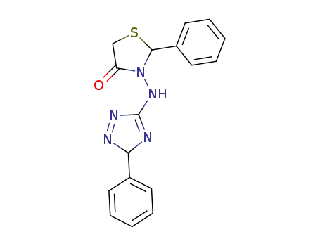 2-phenyl-3-[(3-phenyl-3H-1,2,4-triazol-5-yl) amino]-1,3-thiazolidin-4-one