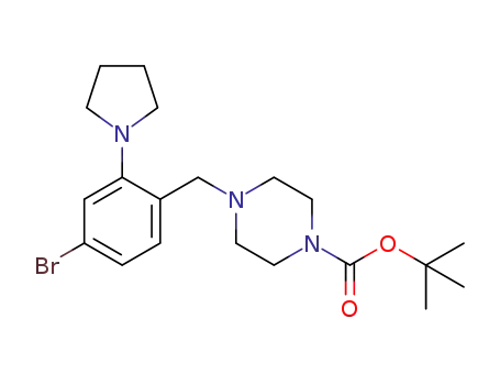 tert-butyl 4-(4-bromo-2-(pyrrolidin-1-yl)benzyl)piperazine-1-carboxylate