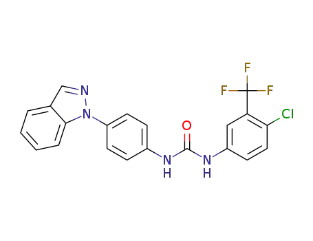 C<sub>21</sub>H<sub>14</sub>ClF<sub>3</sub>N<sub>4</sub>O