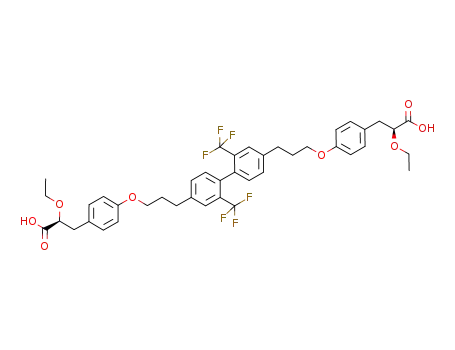 (S,S)-3-{4-[3-(4'-{3-[4-(2-carboxy-2-ethoxy-ethyl)-phenoxy]-propyl}-2,2'-bis-trifluoromethyl-biphenyl-4-yl)-propoxy]-phenyl}-2-ethoxy-propionic acid
