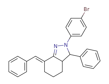 (E)-2-(4-bromophenyl)-7-(benzylidene)-3-(phenyl)-3,3a,4,5,6,7-hexahydro-2H-indazole