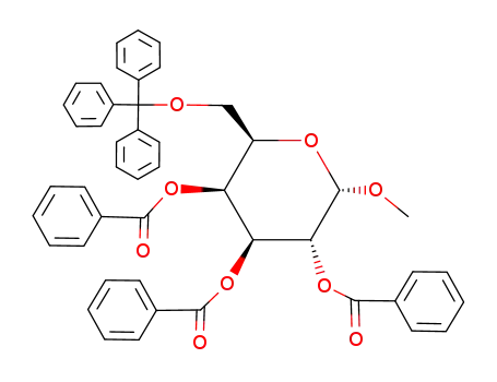 Molecular Structure of 130163-39-2 (Methyl-6-O-trityl-2,3,4-tri-O-benzoyl-α-D-galactopyranoside)
