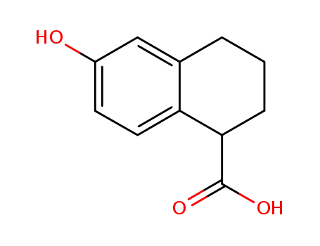 Molecular Structure of 80859-00-3 (1-NAPHTHALENECARBOXYLIC ACID, 1,2,3,4-TETRAHYDRO-6-HYDROXY-)