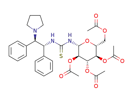 N-[(1R,2R)-1,2-diphenyl-2-(1-pyrrolidinyl)ethyl]-N'-(2,3,4,6-tetra-O-acetyl-β-D-glucopyranosyl)-Thiourea