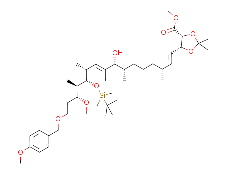 (4R,5R)-methyl 5-{(1E,3R,7S,9E,11R,12S,13R,14R)-12-[(tert-butyldimethylsilyl)oxy]-8-hydroxy-14-methoxy-16-[(4-methoxybenzyl)oxy]-3,7,9,11,13-pentamethylhexadeca-1,9-dienyl}-2,2-dimethyl-1,3-dioxalone-4-carboxylate