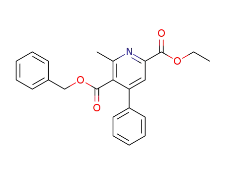 Molecular Structure of 1454283-74-9 (5-benzyl 2-ethyl 6-methyl-4-phenylpyridine-2,5-dicarboxylate)