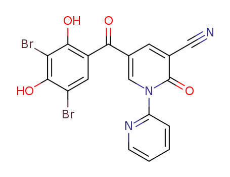 5-(3,5-dibromo-2,4-dihydroxybenzoyl)-2-oxo-2H-1-(pyridin-2-yl)pyridine-3-carbonitrile