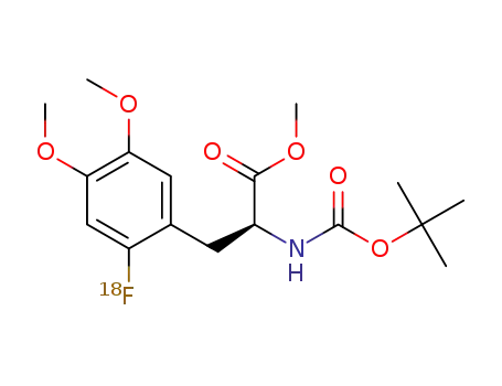 N-(tert-butoxycarbonyl)-3,4-di(tert-butoxycarbonyloxy)-6-[<sup>18</sup>F]fluoro-L-phenylalanine methyl ester